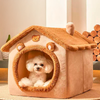 Cozy indoor doghouse for small pets
Soft and stylish doghouse with plush interior
Dog resting in a cozy indoor doghouse
Comfortable and portable doghouse for home use