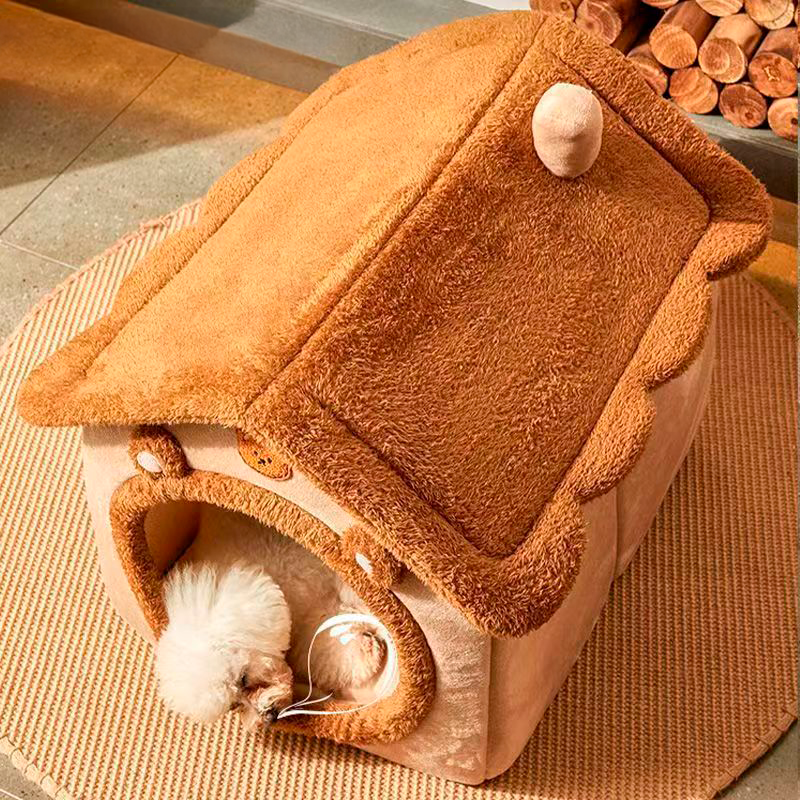 Cozy indoor doghouse for small pets
Soft and stylish doghouse with plush interior
Dog resting in a cozy indoor doghouse
Comfortable and portable doghouse for home use